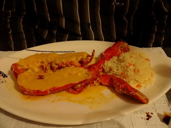 Homard en sauce crémeuse avec riz