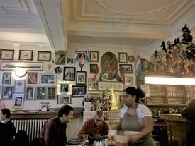 Devanture du Bistrot de la Presse, Rue du Marché-aux-Herbes